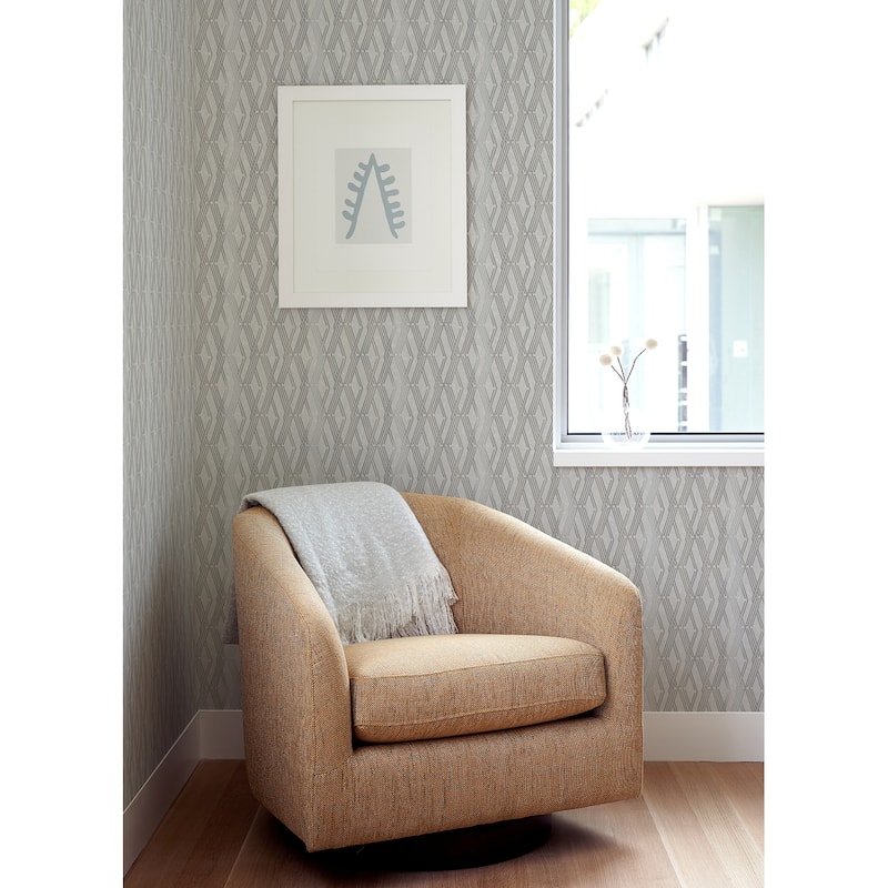 A-Street Prints Ushas Taupe Diamond Wallpaper