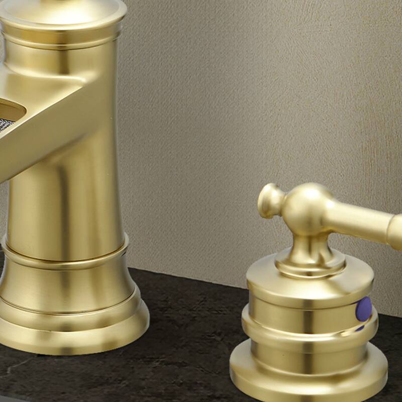 Topcraft Two Handle Waterfall Bathroom Faucet with Pop-Up Drainer