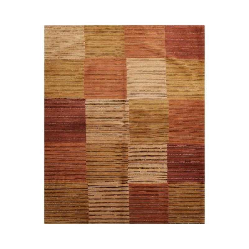Hand Knotted Michaelian & Kohlberg Rust Tibetan 100% Wool Area Rug - 4' 2'' x 5' 3''