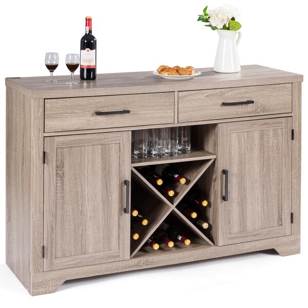 Shop Costway Buffet Cabinet Sideboard Console Storage Cabinet With Two ...