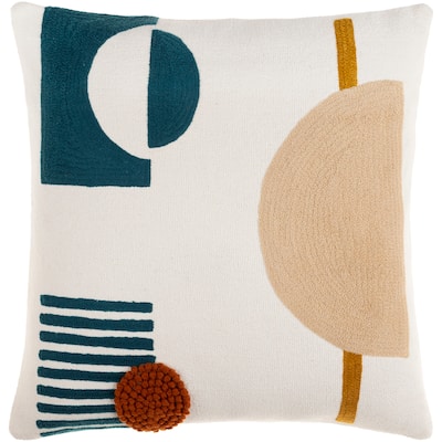 Ronaldae Mid-Century Modern Abstract Shapes Throw Pillow