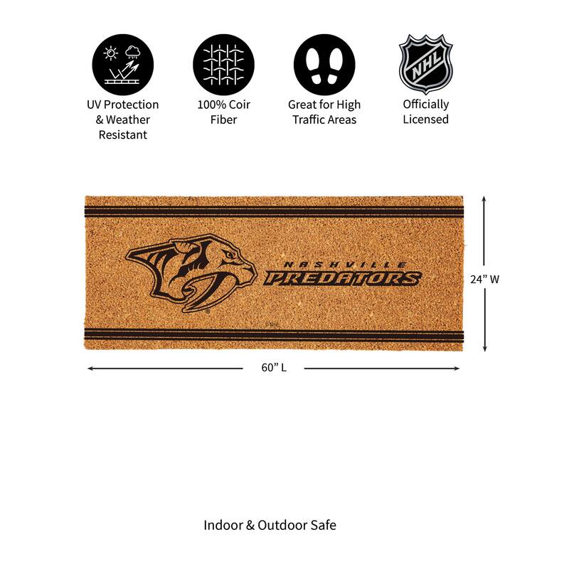 Nashville Predators Monochrome Indoor/Outdoor Coir Door Mat