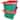HOMZ Durabilt 15 Gallon Heavy Duty Holiday Storage Tote, Green/Red (2 Pack)