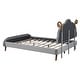 preview thumbnail 21 of 25, Full Size Upholstered Platform Bed with Sheep-Shaped Headboard