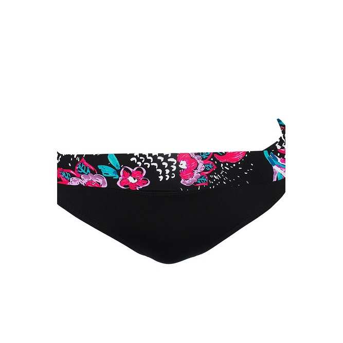 black fold over bikini bottoms