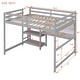 preview thumbnail 13 of 11, Stylish & Simple Full Size Wooden Loft Bed with Shelves, Desk and Writing Board, Maximized space, Health and Comfort, Grey
