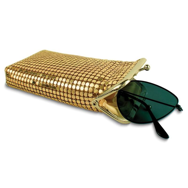 Curata Gold-Tone Sequin Eyeglass / Cigarette / Multi-Purpose Case