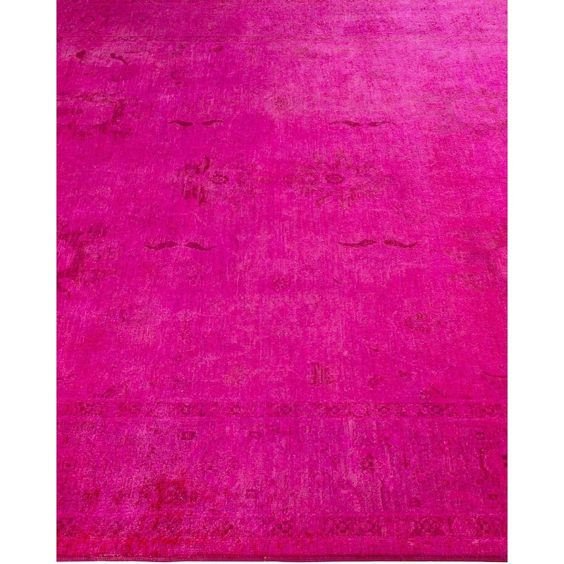 Vibrance, One-of-a-Kind Hand-Knotted Area Rug - Pink, 6' 1" x 8' 10" - 6' 1" x 8' 10"