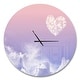 preview thumbnail 2 of 8, Designart 'Love is in the Air' Oversized Religious Wall CLock