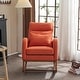 preview thumbnail 3 of 14, Accent Rocking Chair, Upholstered Nursery Glider Rocker, Orange and White Orange