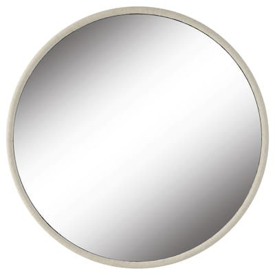 Round Wall Mirror with Braided Rope - 43" - White and Black
