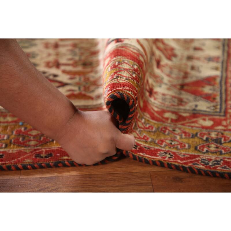 Vegetable Dye Shiraz Kashkoli Persian Antique Rug Handmade Wool Carpet - 3'4"x 4'10"