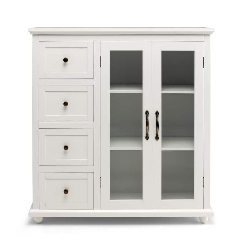 Costway Buffet Sideboard Table Kitchen Storage Cabinet w/ Drawers &