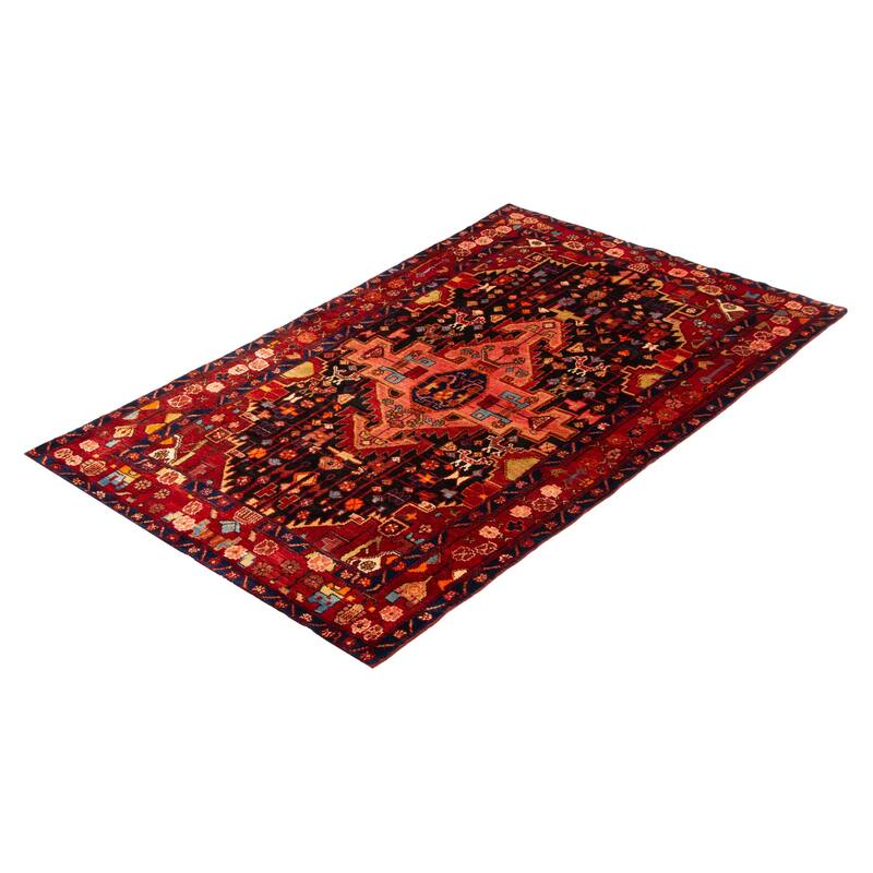 ECARPETGALLERY Hand-knotted Anadol Black Wool Rug - 4'2 x 7'0
