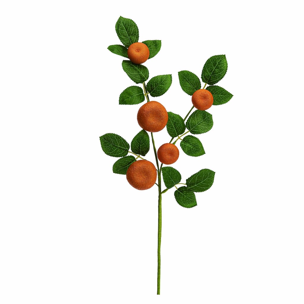 Transpac Artificial 20.87 in. Multicolor Spring Tangerine Spray Twig - Multi