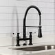 preview thumbnail 30 of 29, Kingston Brass Essex Double-Handle Wall-Mount Pre-Rinse Bridge Kitchen Faucet