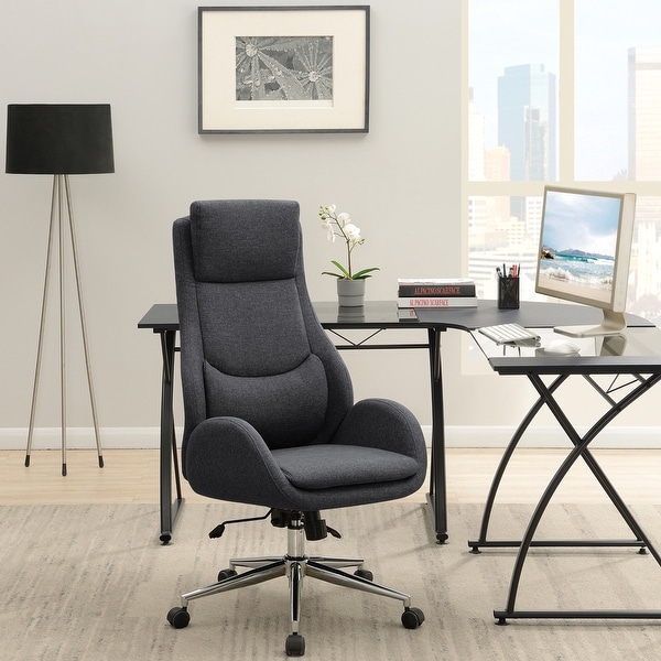 Grey high back hotsell desk chair