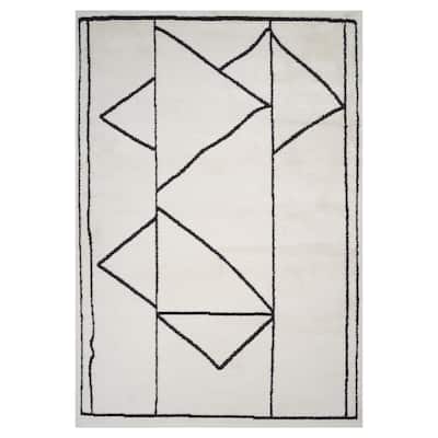 Mulan Ivory Moroccan Power-Loom Area Rug 2' x 3'