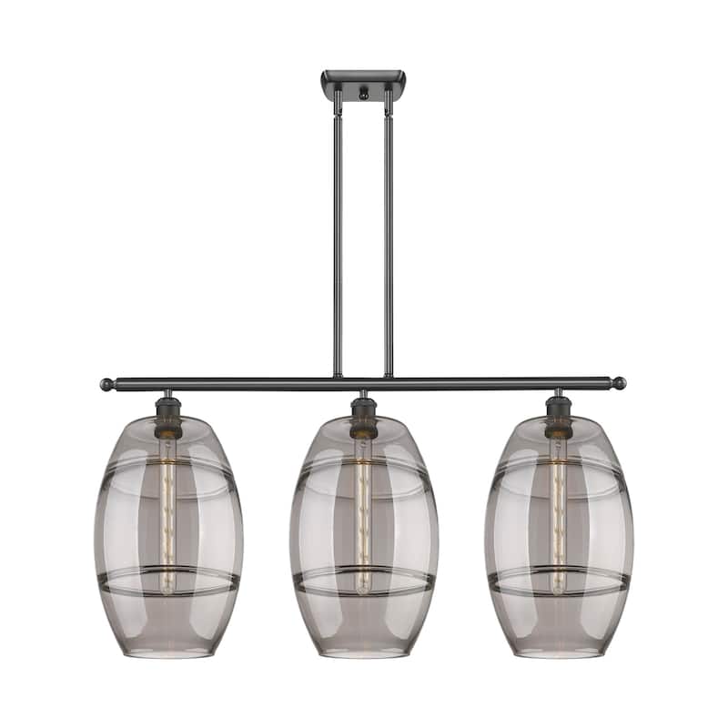 Innovations Lighting 516-3I-19-37 Vaz Linear Vaz 3 Light 37" Wide - Oil Rubbed Bronze / Smoked