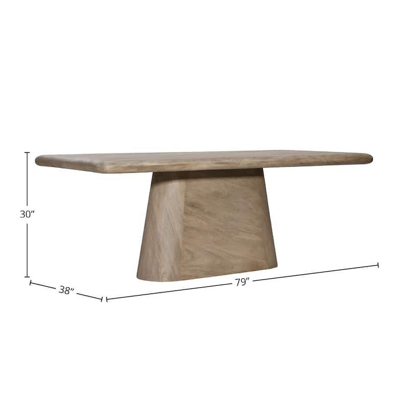 Max 79" Wide Acacia Dining Table, Natural