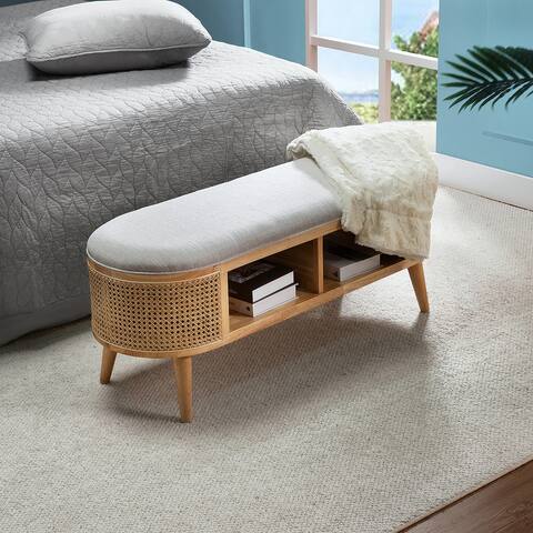 Lavinia Multifunctional Bedroom Bench with Solid Wood Legs by HULALA HOME
