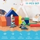 preview thumbnail 9 of 9, Soozier Foam Climbing Blocks for Toddlers, 11-Piece Baby Soft Foam Play Set, for Aged 1-3 Years Old Boys & Girls - Mlticolor