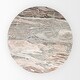 preview thumbnail 4 of 7, Allyson Round Medium Brown w/ Pink Marble Pedestal Dining Table - 42.0L x 42.0W x 30.0H