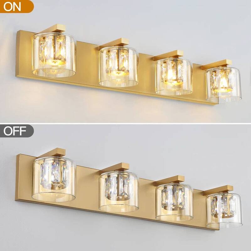 Kolt Gold Traditional 4-Light Bathroom Vanity Light