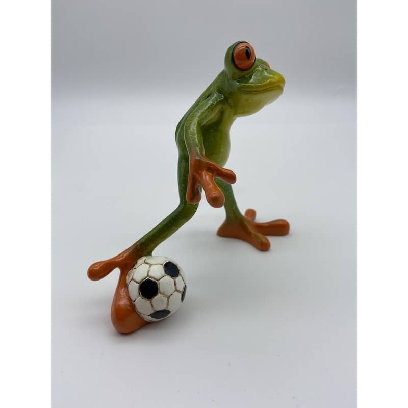 Glazed Red Eyed Tree Frog with Soccer Ball