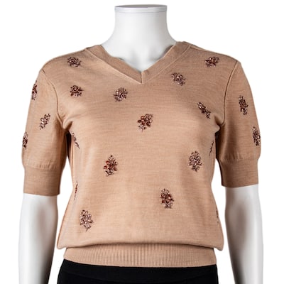 Fendi Wool Sweater with Embroideries