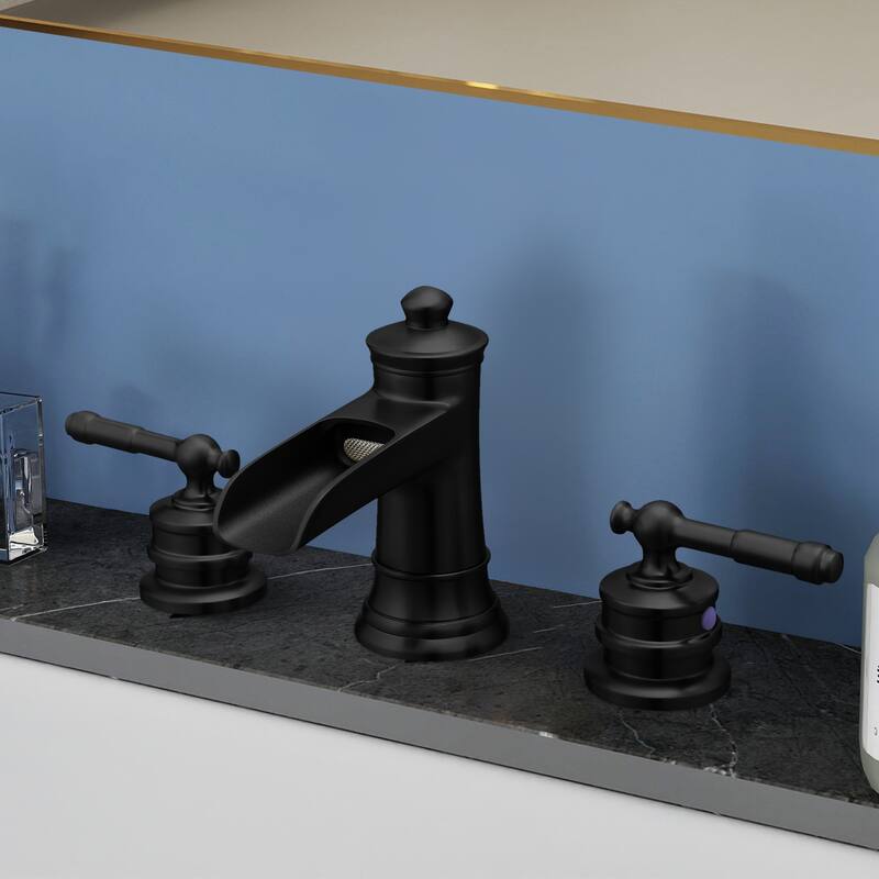 Topcraft Two Handle Waterfall Bathroom Faucet with Pop-Up Drainer