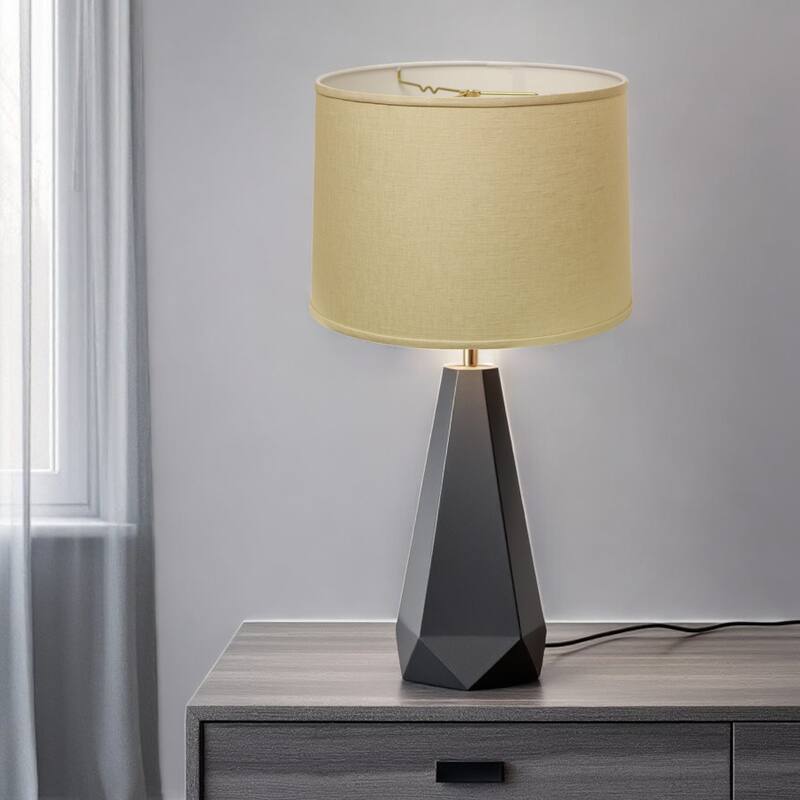 HomeRoots Beige Linen Drum Lamp Shade - 15