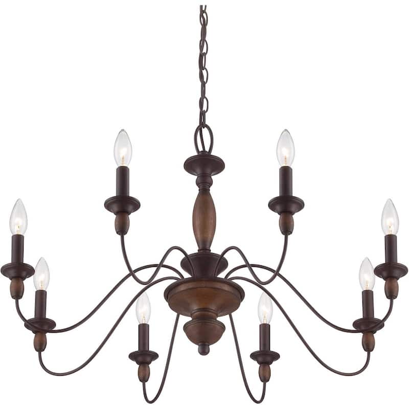 Holbrook 8-Light Chandelier in Tuscan Brown - Tuscan Brown