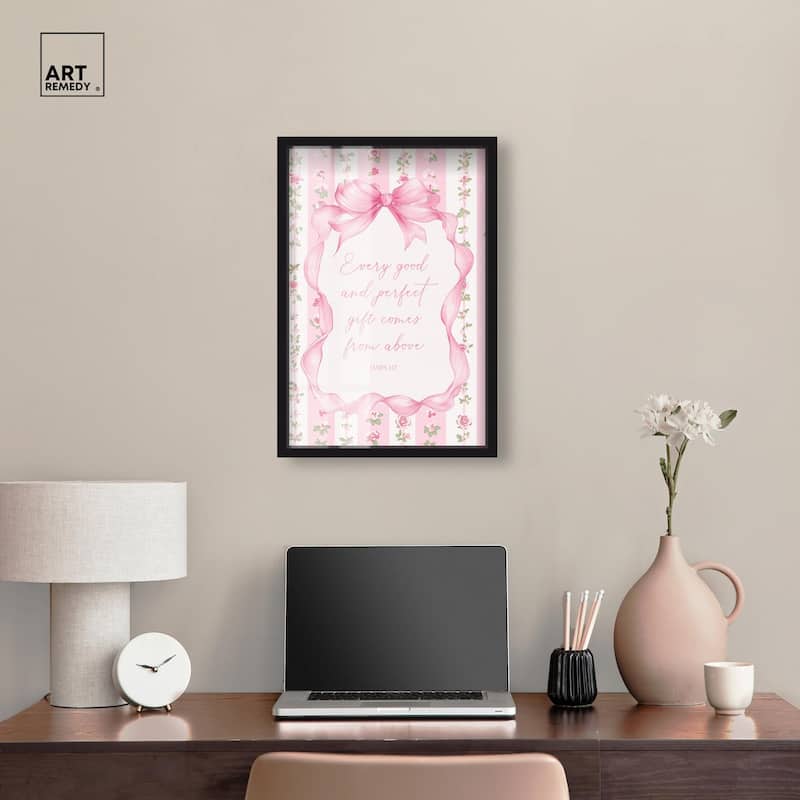 Good and Perfect Gift Bow Shadowbox by Art Remedy