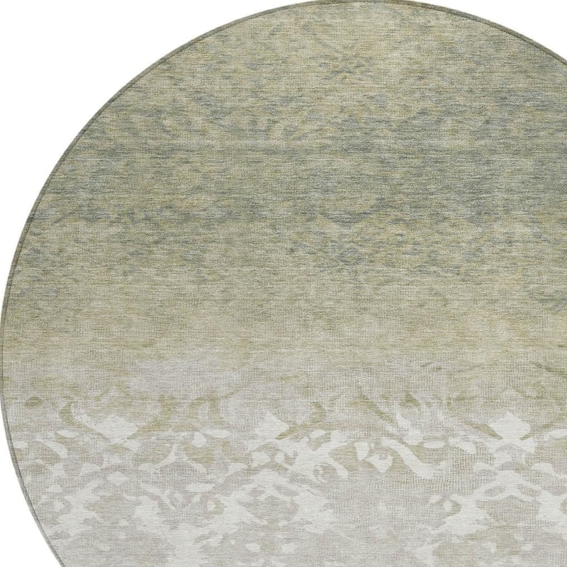 HomeRoots Damask Transitional Rectangle Outdoor Rug
