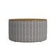 preview thumbnail 21 of 59, HomePop Round Storage Ottoman table with Wood Top