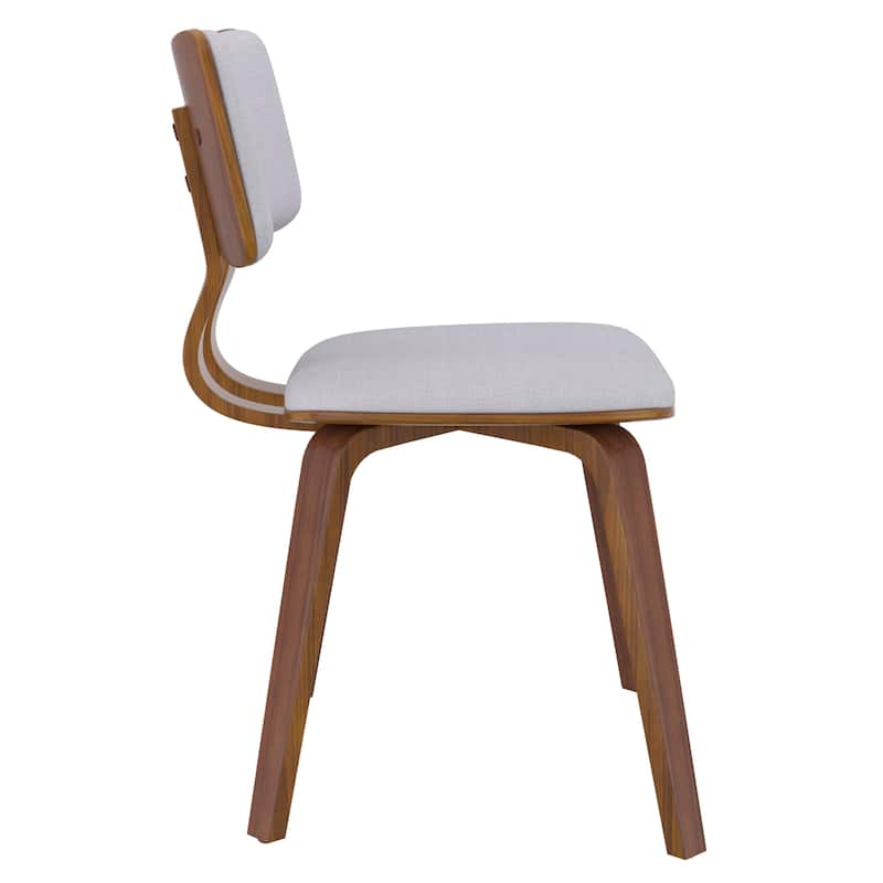 Mid-Century Modern Faux Leather and Wood Side Chair