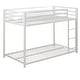 preview thumbnail 8 of 19, Twin Over Twin Modern Low Hight Bunk Bed with Metal Frame White