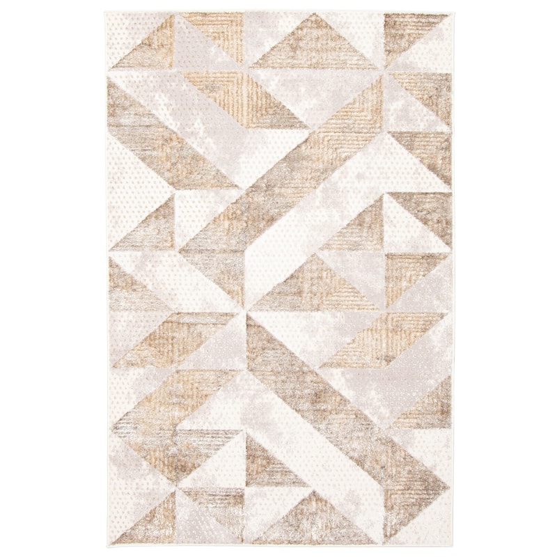 ECARPETGALLERY Machine Woven Fabian Ivory Area Rug - Ivory - 5' x 8' - Rectangle