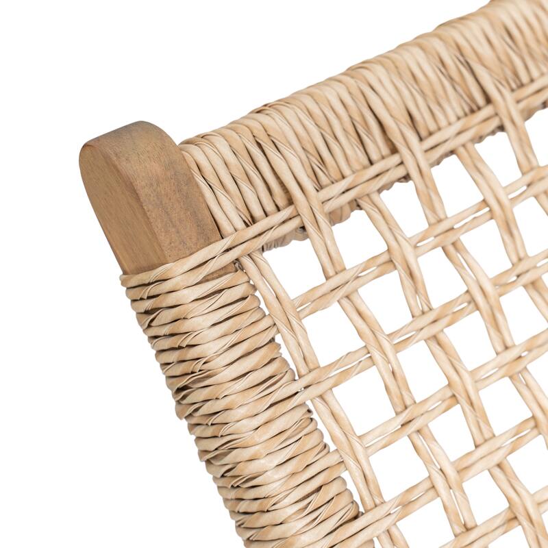 Scott Living Amalfi Outdoor Sun Lounger Acacia Wood Wicker Woven