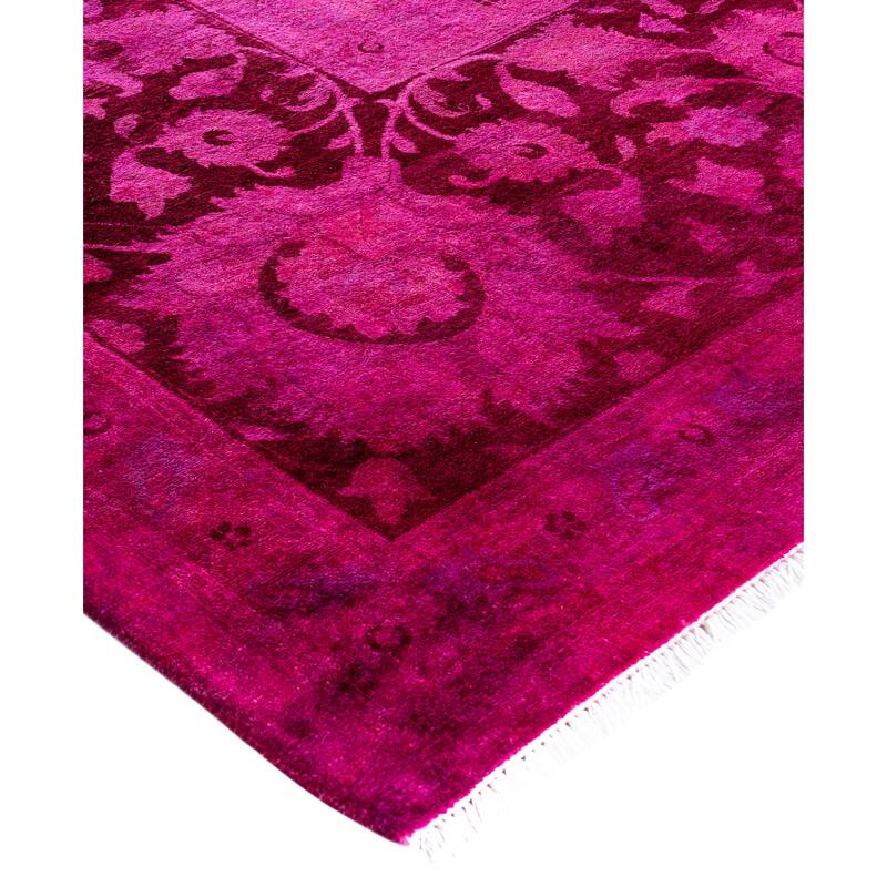 Overdyed One-of-a-Kind Hand-Knotted Area Rug - Pink - 12' 2" x 19' 3"