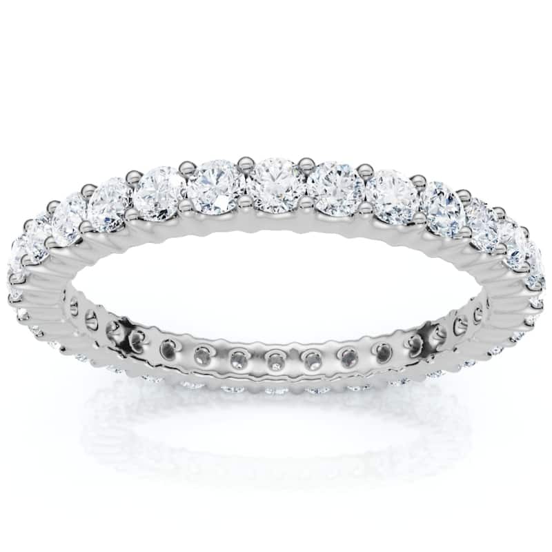 1ct Prong Diamond Eternity Ring White Gold