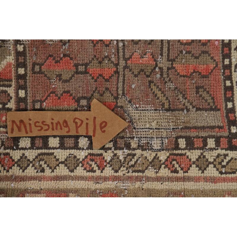 Garden Design Bakhtiari Vintage Persian Rug Hand-Knotted Wool Carpet - 6'8" x 9'10"