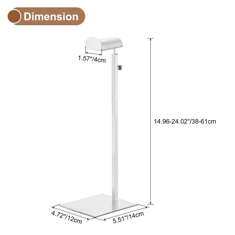 Purse Display Stand, 2Pcs - Stainless Steel Purse Hanger, Adjustable - Silver