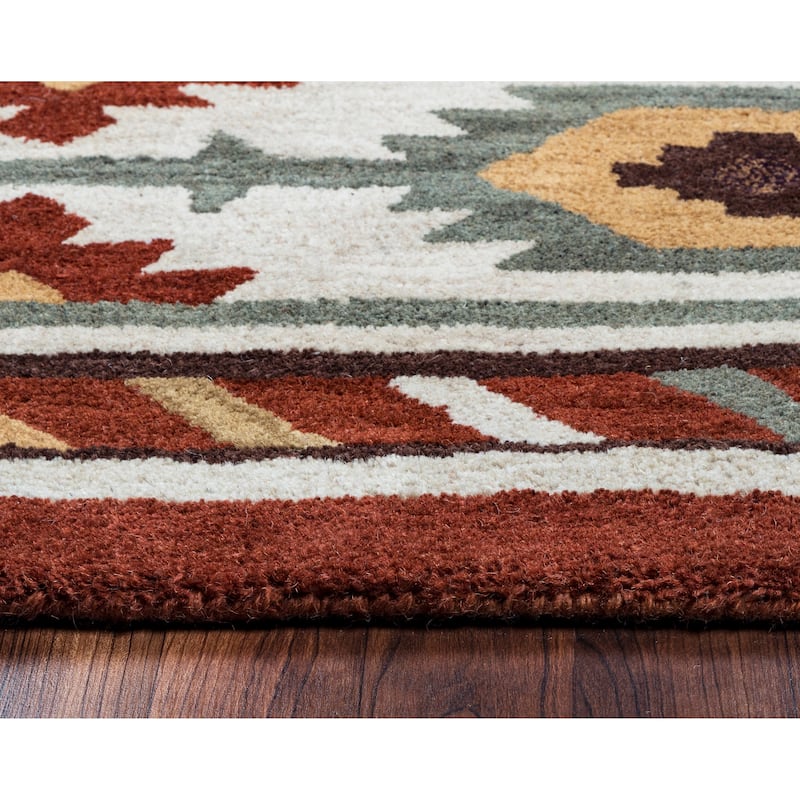 Alora Decor Ryder Brown, Tan, and Grey Hand-tufted Wool Rug
