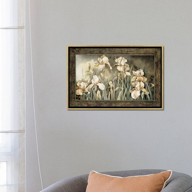 iCanvas "Field Of Irises" by Linda Thompson Framed Canvas Print