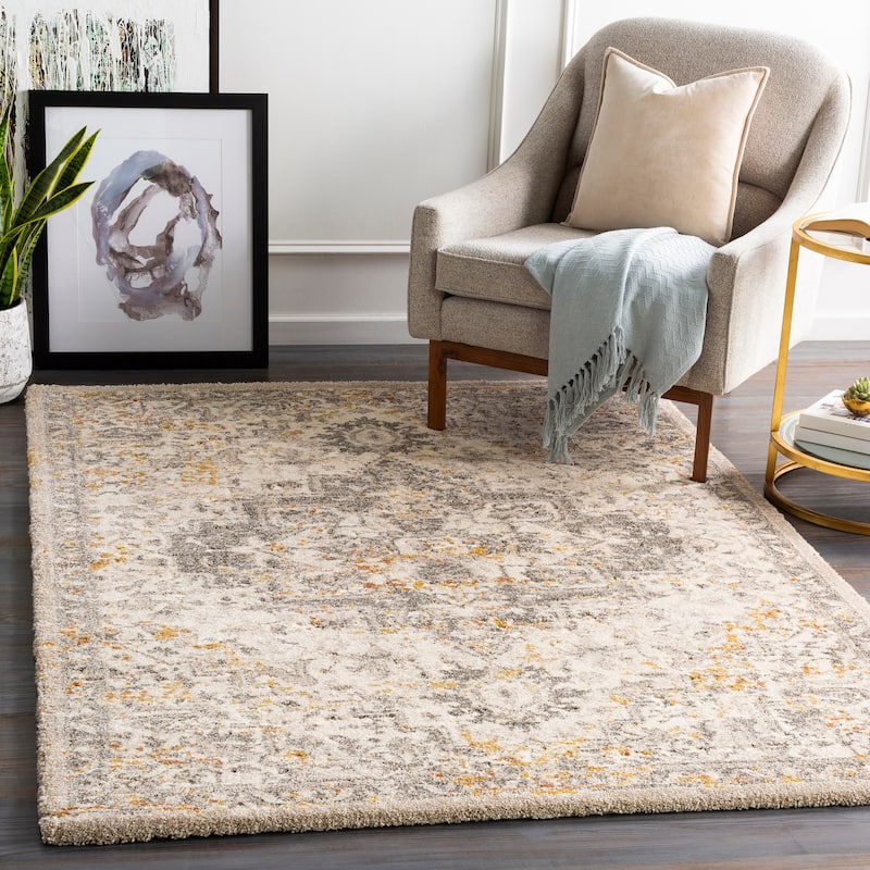 Artistic Weavers Pienza Plush Traditional Medallion Area Rug - 12' x 15' - Beige