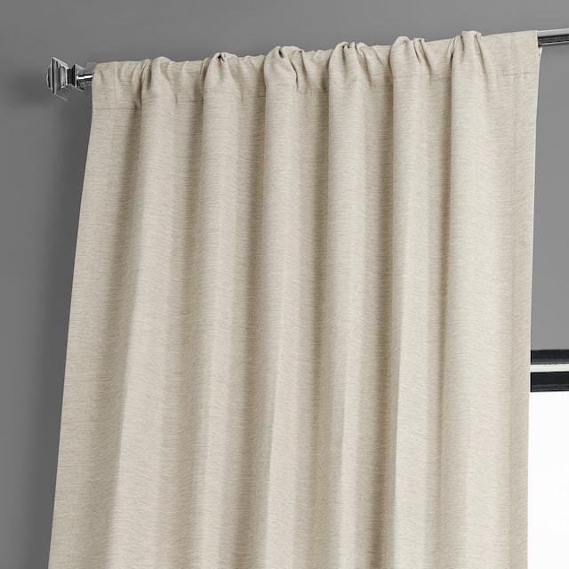 Exclusive Fabrics Bellino Oat Cream Room Darkening Single Curtain Panel