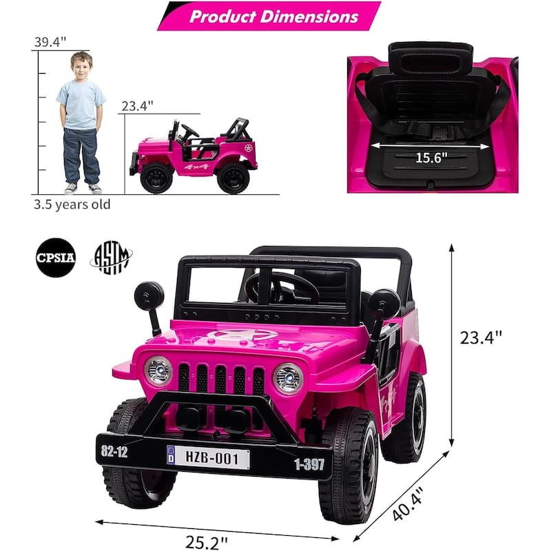 12V Kids Ride On Truck Car