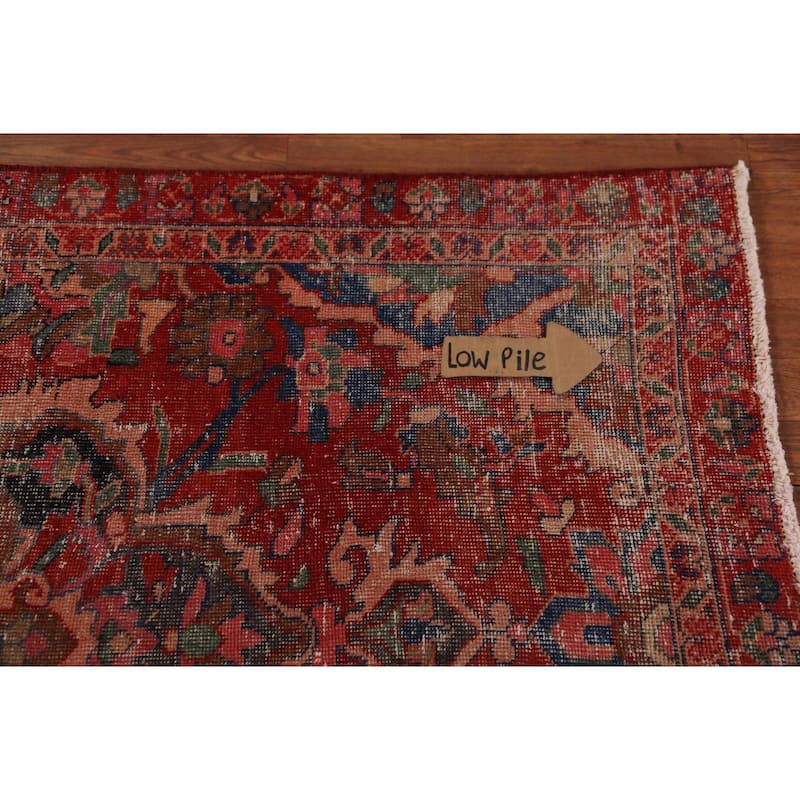 Red Floral Lilian Persian Rug Handmade Wool Carpet - 4'0" x 7'1"